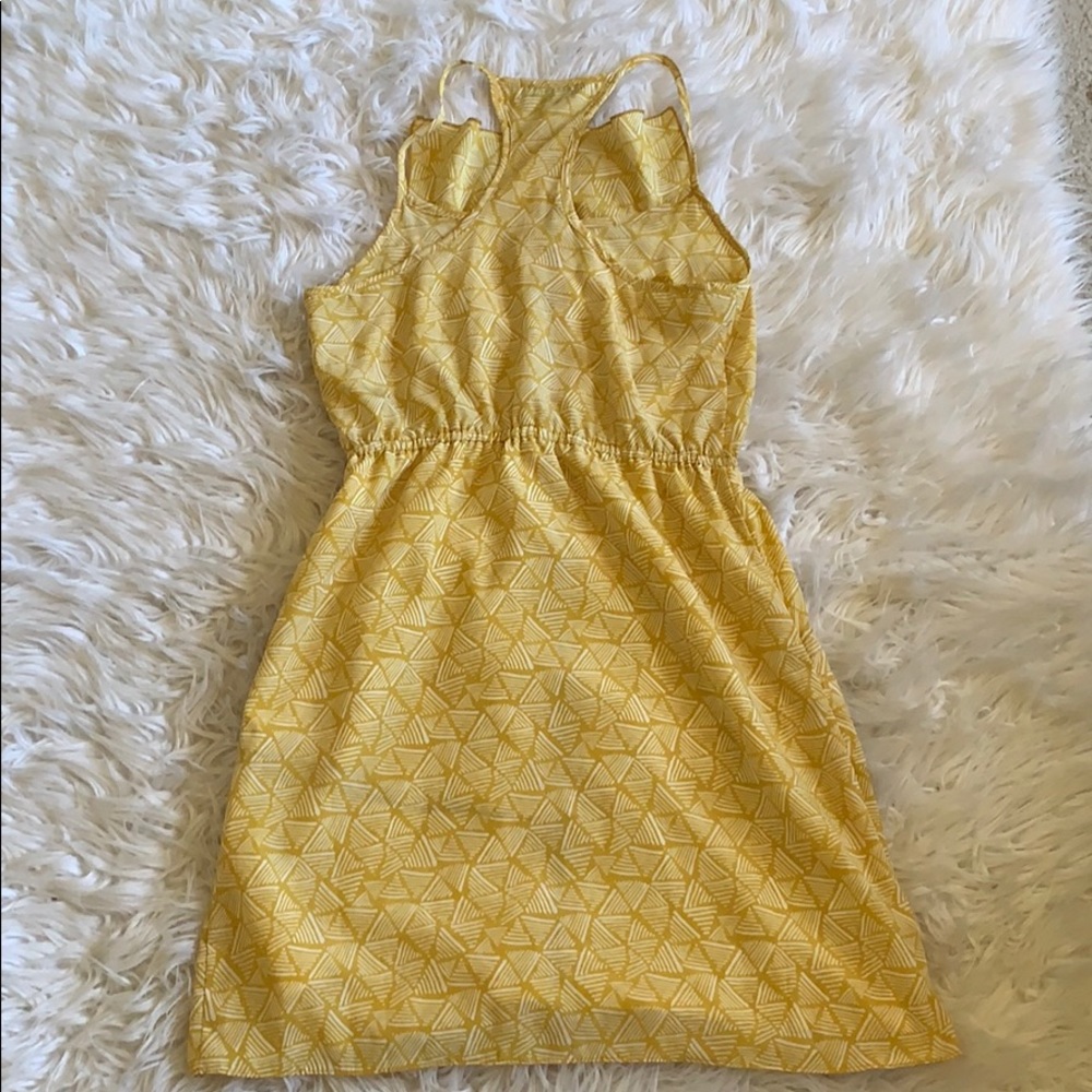 TCEC yellow summer front zip up dress sz small - Picture 3 of 5